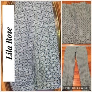 Lila Rose geometric ankle length pants